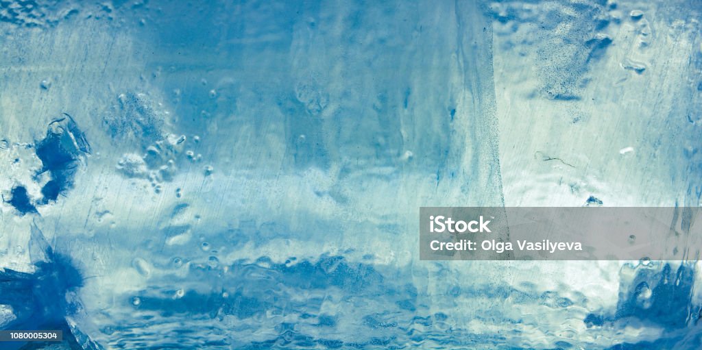 The texture of the ice. The frozen water.Winter background Ice Stock Photo