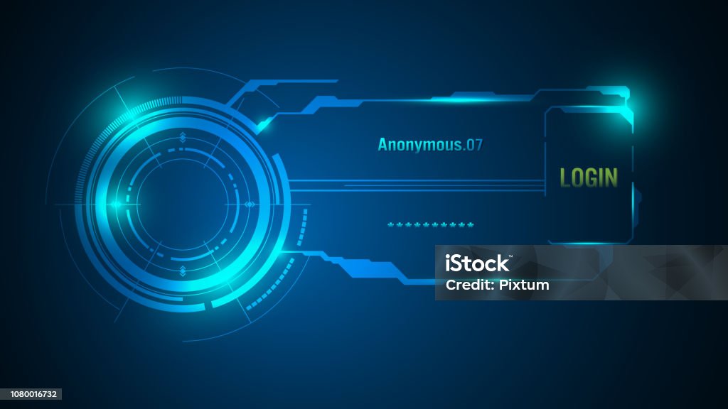 Login Template Hud Ui Hi Tech Design Concept Background Stock ...