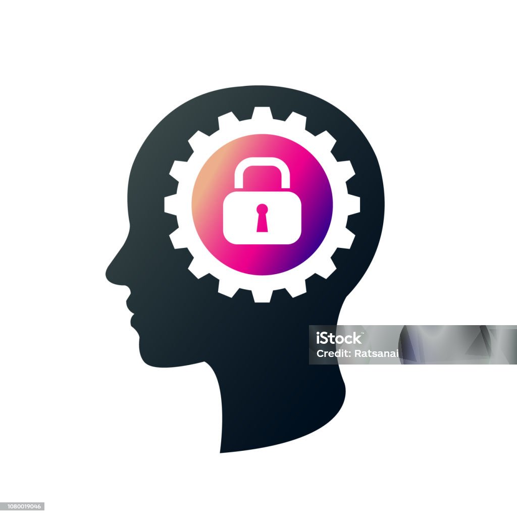 Brain Lock Mem Brain Lock Concept Stock Illustration - Download Image Now ...
