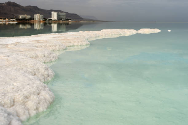 istock Dead sea seascape in cloudy weather 1080048518
