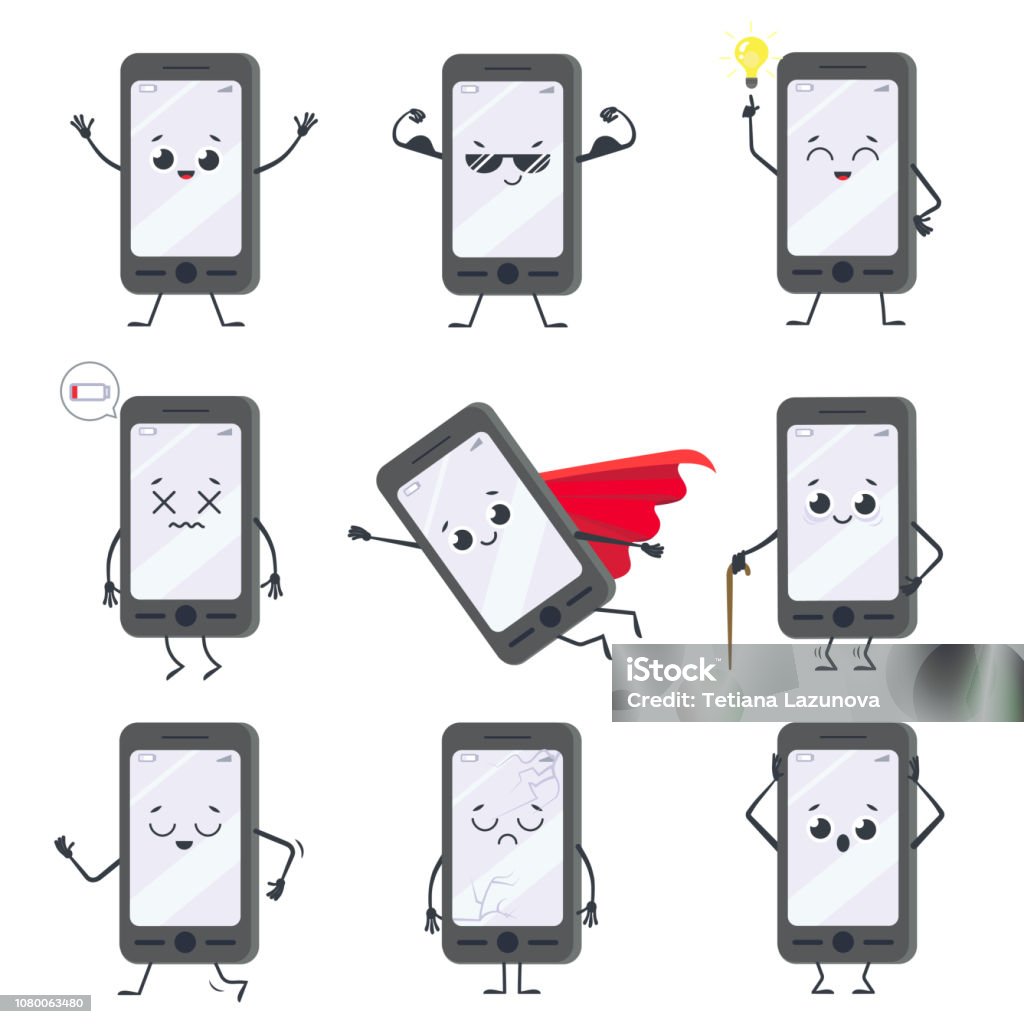 Ilustración de Personaje De Dibujos Animados Smartphone Mascota De Teléfono Móvil Con Manos Piernas Y Rostro Sonriente En La Pantalla Feliz Smartphones Vector Conjunto De Concepto y más Vectores Libres de Derechos Ilustración de Personaje De Dibujos Animados Smartphone Mascota De Teléfono Móvil Con Manos Piernas Y Rostro Sonriente En La Pantalla Feliz Smartphones Vector Conjunto De Concepto y más Vectores Libres de Derechos