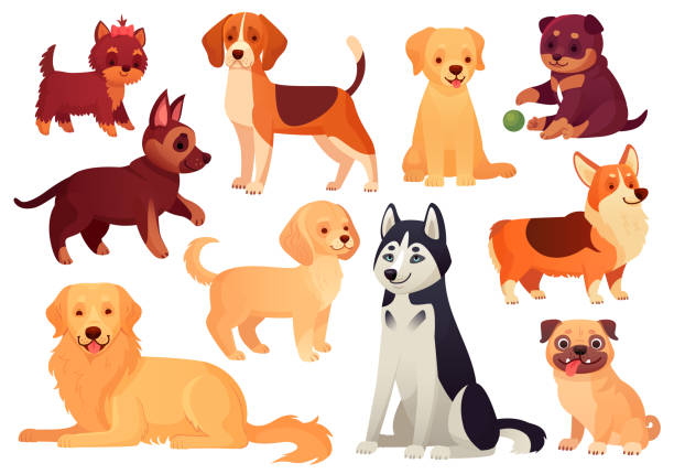 Ilustración de Dibujos Animados Cachorro Y Perro Cachorros Felices Con Sonriente Boca Perros Fieles Y Perro Amigable Aislaron Conjunto De Vectores y más Vectores Libres de Derechos de Perro - iStock Ilustración de Dibujos Animados Cachorro Y Perro Cachorros Felices Con Sonriente Boca Perros Fieles Y Perro Amigable Aislaron Conjunto De Vectores y más Vectores Libres de Derechos de Perro - iStock