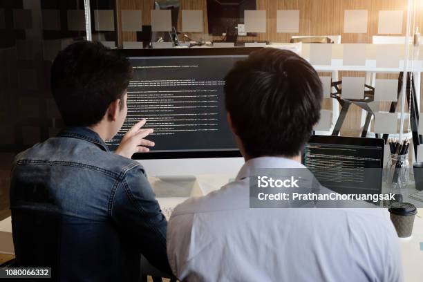 computer coding programming and programmer team... Programer Team Working With Computer Coding Software Development ...