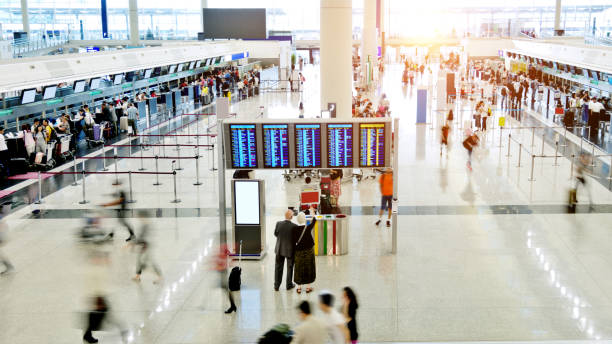istock Group of people in airport 1080085676