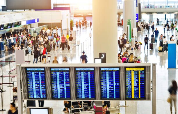 istock Group of people in airport 1080085778