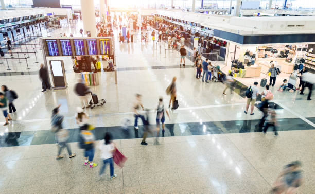 istock Group of people in airport 1080085810