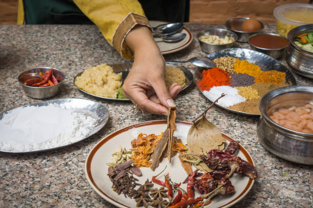 スパイス - spice cooking spoon indian culture ストックフォトと画像