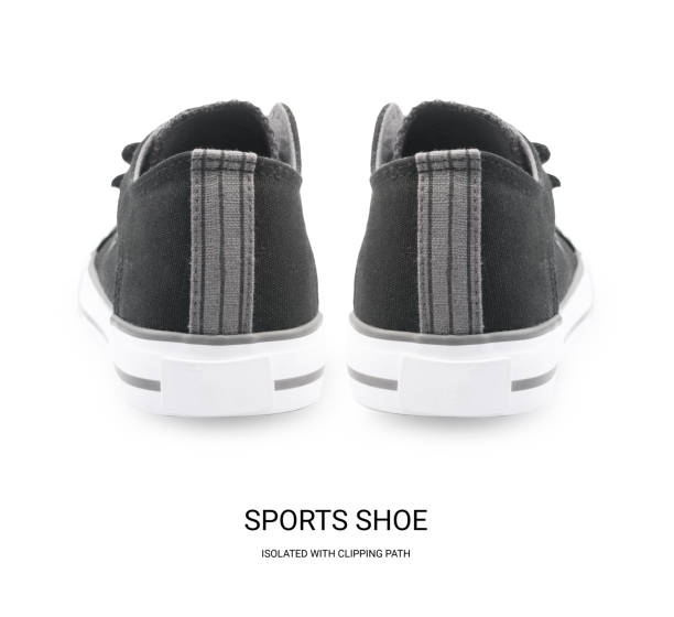 istock Running Sport Shoes Isolated. Black Sneaker with Clipping Path 1080089294