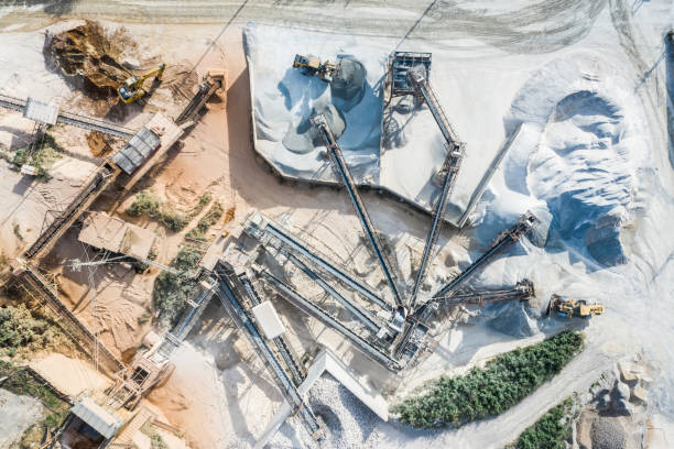istock Aerial shooting at the construction site.Landfilling work. 1080092350