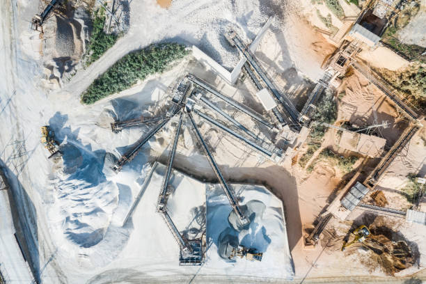 istock Aerial shooting at the construction site.Landfilling work. 1080092450