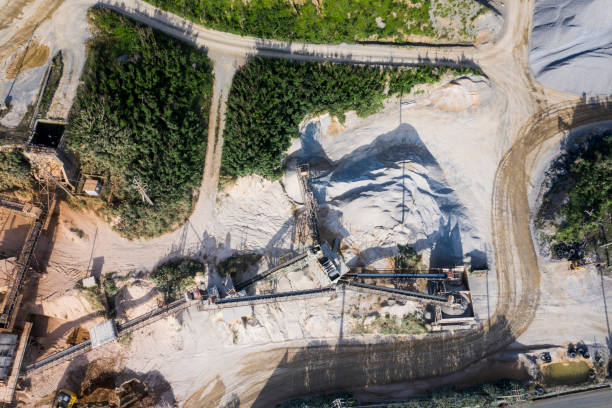 istock Aerial shooting at the construction site.Landfilling work. 1080092882