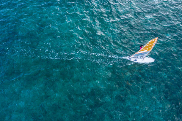 istock A yacht goes forward with a beautiful ocean 1080104268