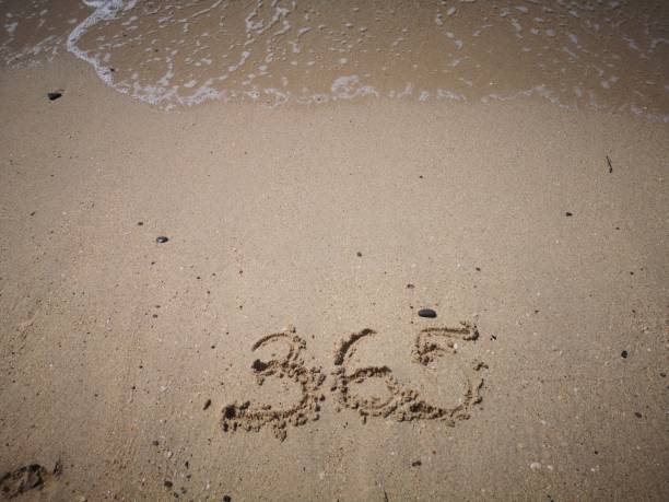 istock 365 written on the sandy beacg 1080104368