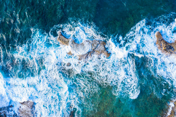 istock A landscape where the blue sea creates waves 1080105032