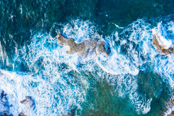 istock A landscape where the blue sea creates waves 1080105068