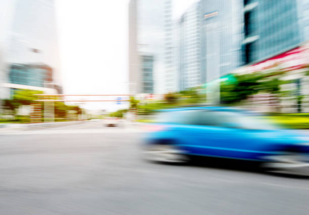 istock Blurred motion traffic on city street 1080110958