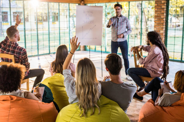 istock Engaging presentation at casual board room! 1080112558