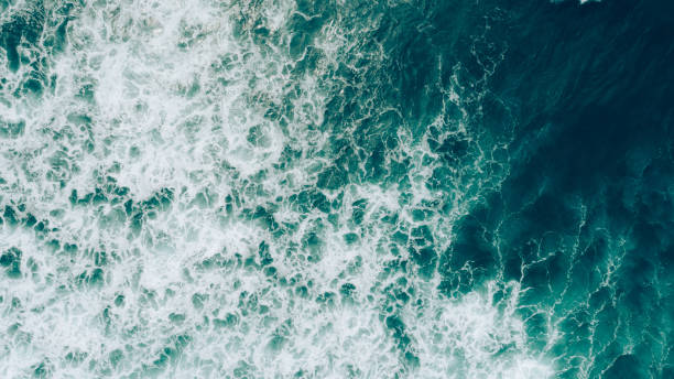 istock Aerial drone view of beautiful sea wave surface 1080120922