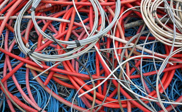 istock electric cables and other power cords in a special waste collection centre 1080121486