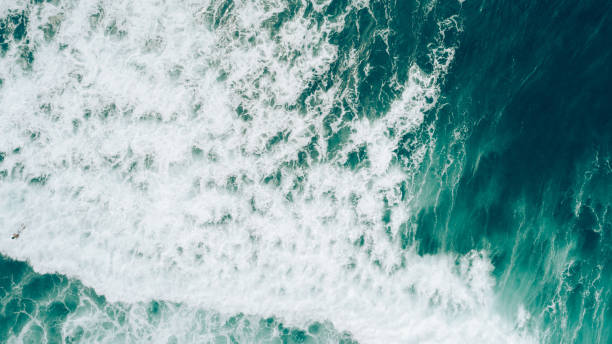 istock Aerial drone view of beautiful sea wave surface 1080123686