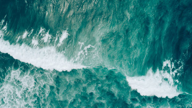 istock Aerial drone view of beautiful sea wave surface 1080124248