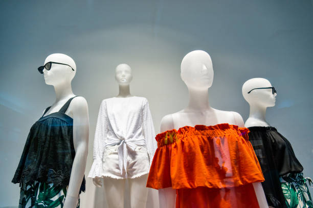 istock Woman mannequins in store window 1080132408