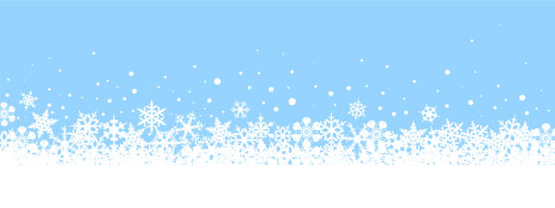 Snowflakes Christmas Vector New Year Christmas background with snowflakes. snowflake shape borders stock illustrations