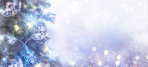 istock Holiday background with christmas tree 1080139494