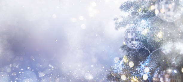 istock Holiday background with christmas tree 1080139586