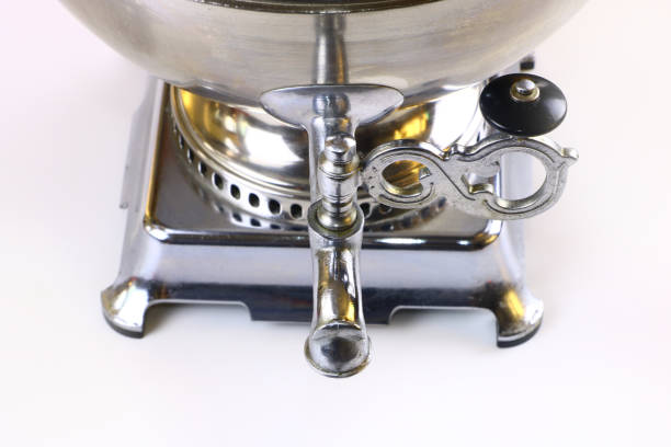 istock Samovar, Russian national souvenir on a white background 1080140144