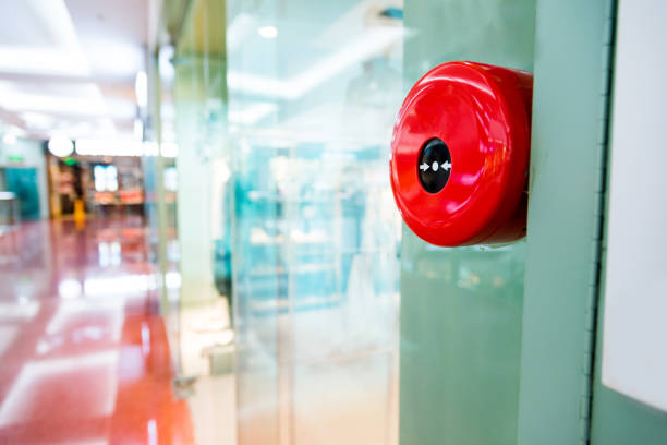 istock Fire alarm on wall of shopping mall 1080140174