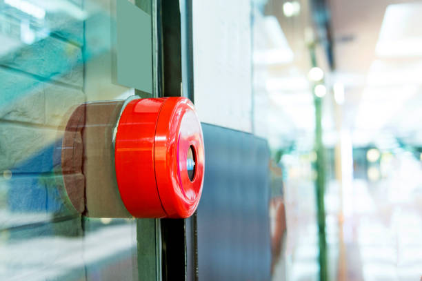 istock Fire alarm on wall of shopping mall 1080140186
