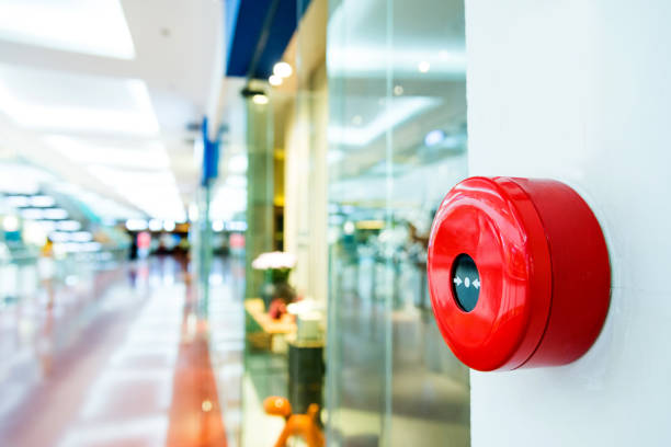 istock Fire alarm on wall of shopping mall 1080140298