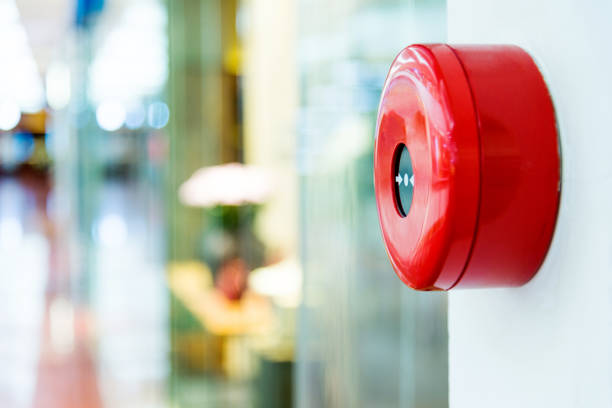 istock Fire alarm on wall of shopping mall 1080140402
