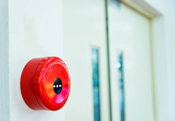 istock Fire alarm on wall of shopping mall 1080140660