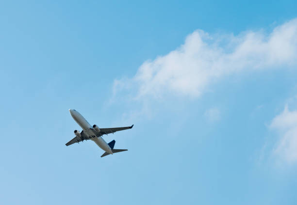 istock Airplane flying in the sky 1080141936