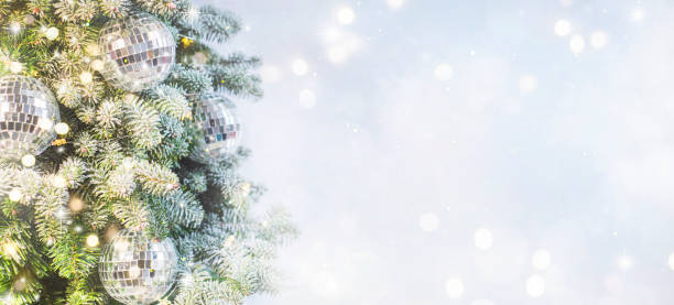 istock Holiday background with christmas tree 1080142460