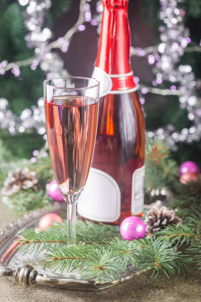 istock Pink champagne in a glass 1080142814