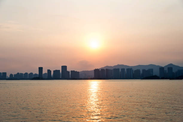 istock City by the sea in sunset 1080146740