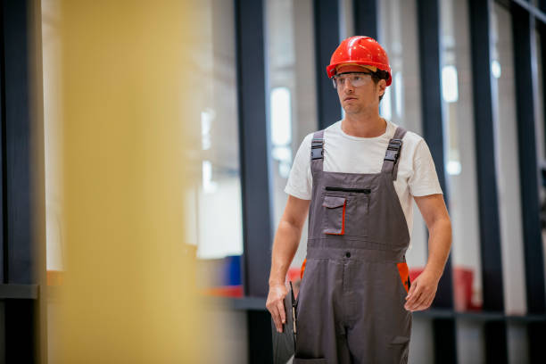 istock Male engineer in factory 1080149706