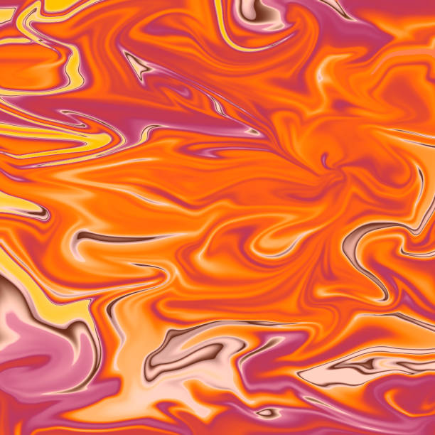 istock Abstract psychedelic marble art with acid coral colors. 1080150402