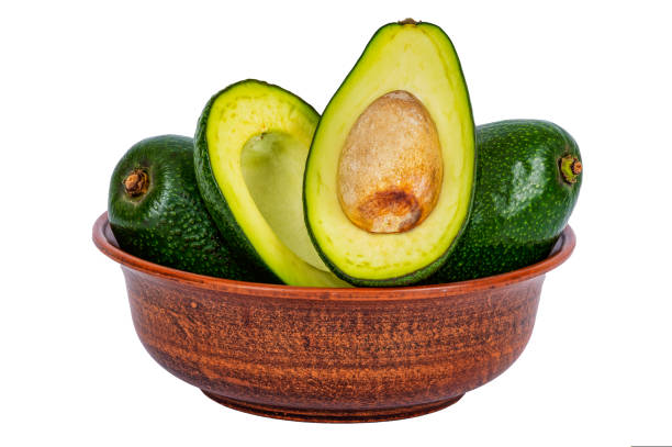 istock avocado, raw, ripe, vegetable, copy space, isolated 1080153958