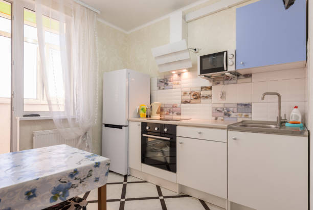 istock The interior of a small kitchen in the apartment 1080154838