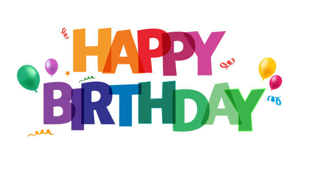 istock Happy Birthday typography vector design for greeting cards and poster with balloon, confetti and gift box, design template for birthday celebration. 1080158518