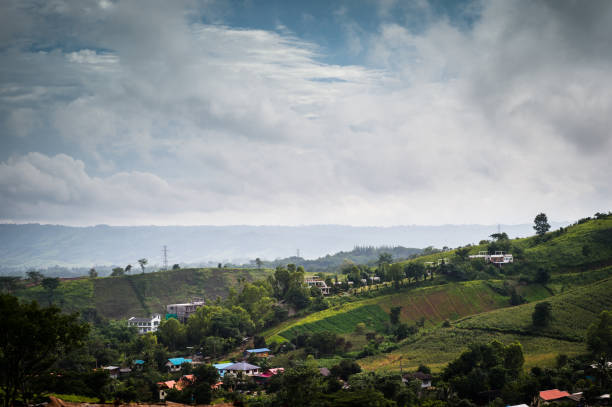 istock Landscape of cityscape on mountain with clouds sky 1080160084