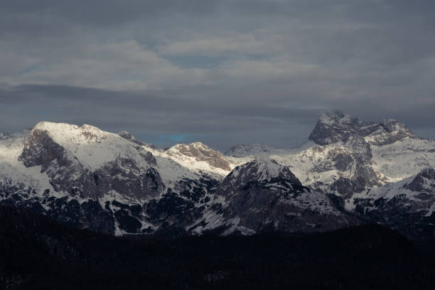 istock SNow covered mountain range. Triglav under clouds. Julian Alps, Slovenia. 1080169686