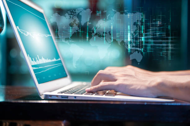 istock Businessman typing on laptop chasing for 2019 target achievement 1080170974