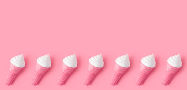 istock Ice Cream Cones on Soft Pastel Background 1080176954