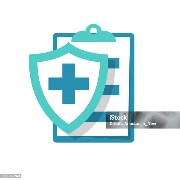 Medical Insurance Icon Patient Protection Stock Illustration - Download Image Now - Icon Symbol, Healthcare And Medicine, Safety