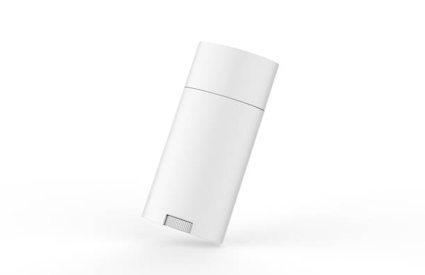 istock White blank roll on deodorant and lip balm tube, mock up template on isolated white background, 3d illustration 1080190090